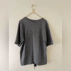lululemon athletica short sleeve sweater gray
